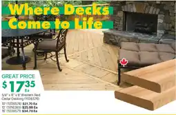 Kent Western Red Cedar Decking offer