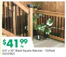 Kent Black Square Baluster offer