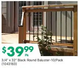 Kent Black Round Baluster offer