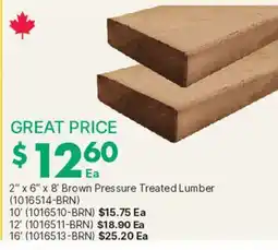 Kent Brown Pressure Treated Lumber offer