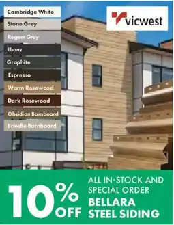 Kent Vicwest bellara steel siding offer