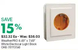 Kent WeatherPRO White Electrical Light Block offer