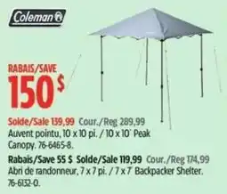 Canadian Tire Coleman Auvent pointu offer