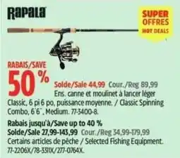 Canadian Tire Rapala classic spinning combo offer
