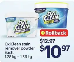 Walmart Oxiclean stain remover powder offer
