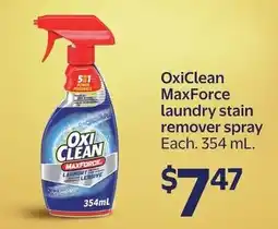 Walmart OxiClean MaxForce laundry stain remover spray offer