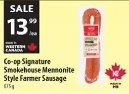 Co-op Co-op Signature Smokehouse Mennonite Style Farmer Sausage offer
