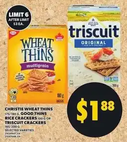 Loblaws Christie wheat thins rice crackers triscuit crackers offer