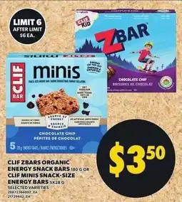 Loblaws Clif zbars organic energy snack bars offer