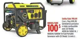 Canadian Tire Crafter 4000W/5000W Tri-Fuel Portable Generator with CO Shield offer