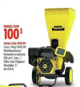 Canadian Tire Champion gas chipper offer