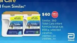 Loblaws Similac 360 Total Care infant formula large tub offer