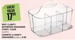 Canadian Tire Rpet clarity bathroom organizer caddy, clear offer