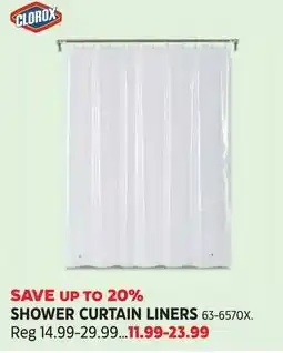 Canadian Tire Clorox shower curtain liners offer