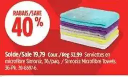 Canadian Tire Simoniz microfibre towels offer