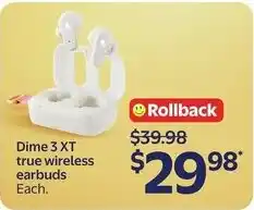 Walmart Dime 3 XT true wireless earbuds offer