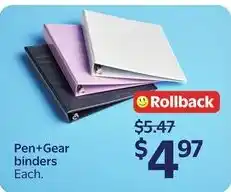 Walmart Pen+Gear binders offer