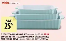 Canadian Tire vida baker PADERNO 3-pc rectangular bake set offer