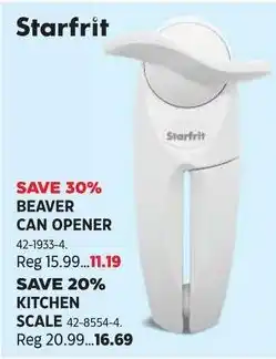 Canadian Tire Starfrit beaver can opener offer