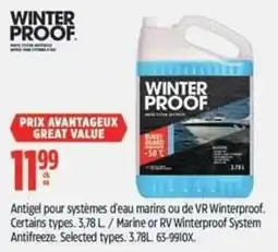 Canadian Tire Winterproof antifreeze offer