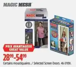 Canadian Tire Magic Mesh screen doors offer