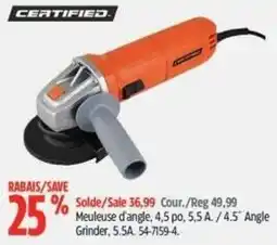 Canadian Tire Angle Grinder offer