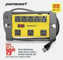 Canadian Tire Mastercraft 8-outlet power bar offer