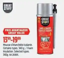 Canadian Tire Great Stuff caps & cracks offer