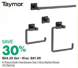 Kent Taymor 4 Piece Bath Hardware Set Ultra Matte Black offer