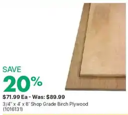 Kent Shop Grade Birch Plywood offer