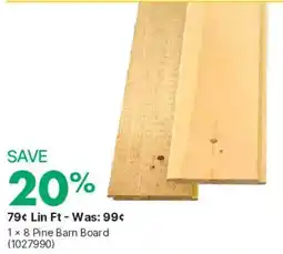 Kent 1 x 8 Pine Barn Board offer