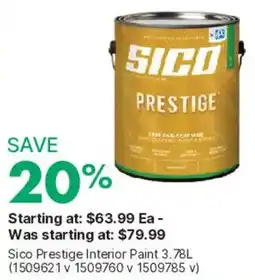 Kent Sico Prestige Interior Paint offer