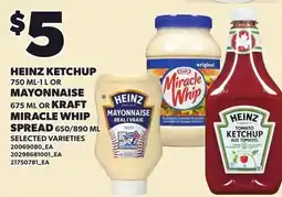 Loblaws Heinz ketchup mayonnaise kraft miracle whip spread offer
