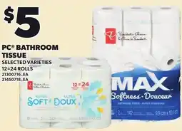 Loblaws PC bathroom tissue offer