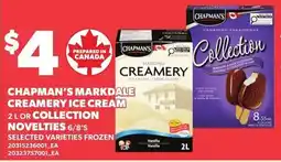 Loblaws Chapman's markdale creamery ice cream offer