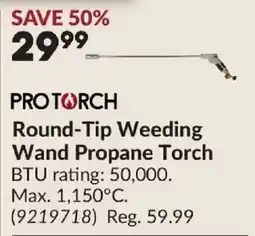 Princess Auto Protorch round-tip weeding wand propane torch offer