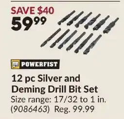 Princess Auto Powerfist 12 pc Silver and Deming Drill Bit Set offer
