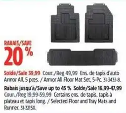 Canadian Tire Armor All floor mat set offer