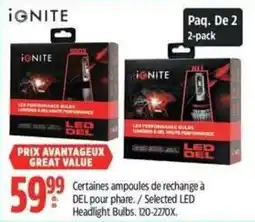 Canadian Tire Ignite led headlight bulbs offer