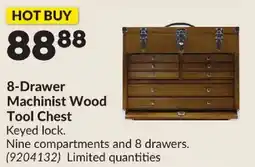 Princess Auto 8-Drawer Machinist Wood Tool Chest offer