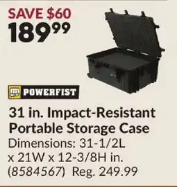 Princess Auto Powerfist 31 in. Impact-Resistant Portable Storage Case offer