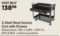 Princess Auto 2-shelf steel service cart with drawer offer