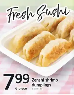 Loblaws Zenshi shrimp dumplings offer