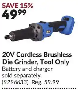 Princess Auto 20V Cordless Brushless Die Grinder offer