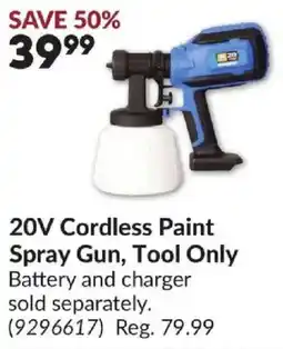 Princess Auto 20v cordless paint spray gun offer