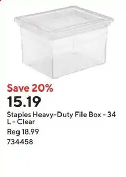 Staples Staples Heavy-Duty File Box offer