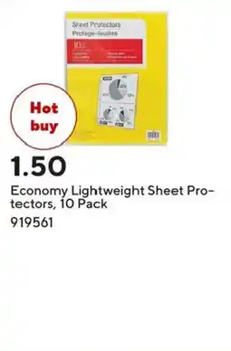 Staples Sheet Protectors offer