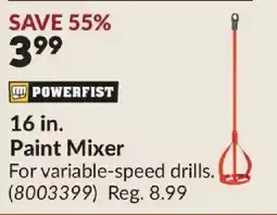 Princess Auto Powerfist 16 in. Paint Mixer offer