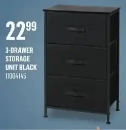 Canac 3-drawer storage unit black offer
