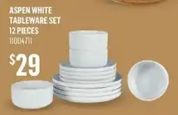 Canac Aspen white tableware set offer
